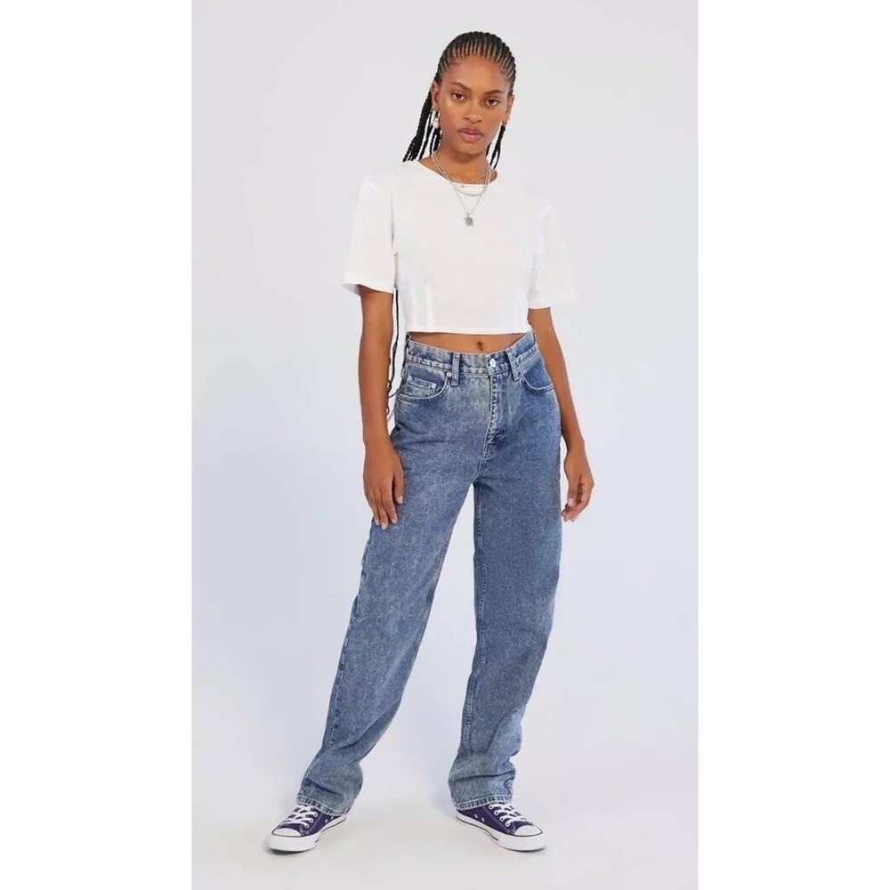 BDG Urban Outfitters High-Rise Baggy Jeans Women 24 Blue Light Wash Denim Pants